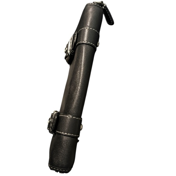 COACH black Leather Wallet with Silver Accents - Picture 6 of 7